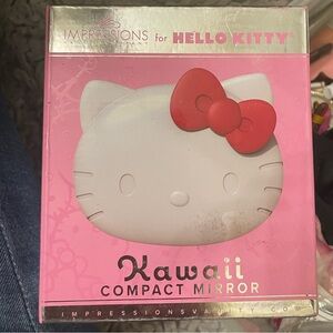 IMPRESSIONS HELLO KITTY KAWAII Compact Mirror with Magnification LED NEW